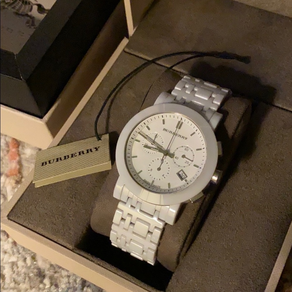 White Burberry Watch.One of my absolute favorites. - Picture 2 of 8